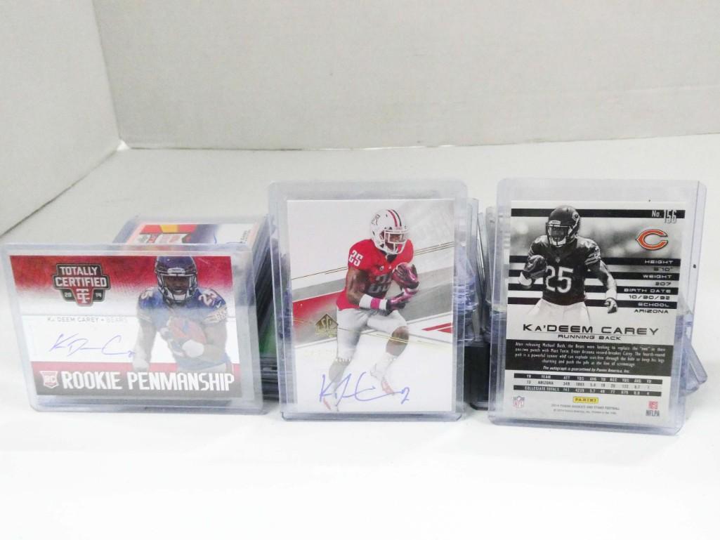 Lot of Ka'Deem Carey Autograph Cards (1 of 2)