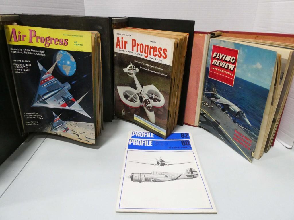 Binders of Vintage Airplane Magazines incl Air Progress: Binders of Vintage Airplane Magazines incl Air Progress , Flying Review , etc