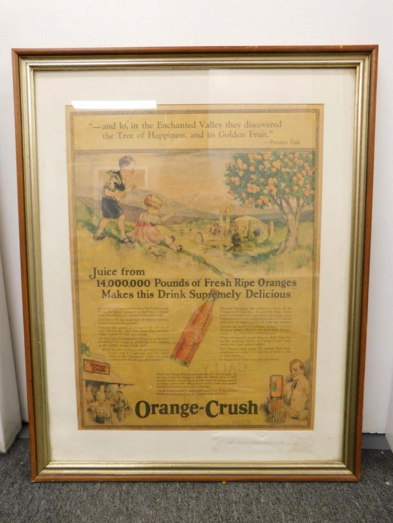 1928 Framed Orange Crush Advertisement (1 of 3)