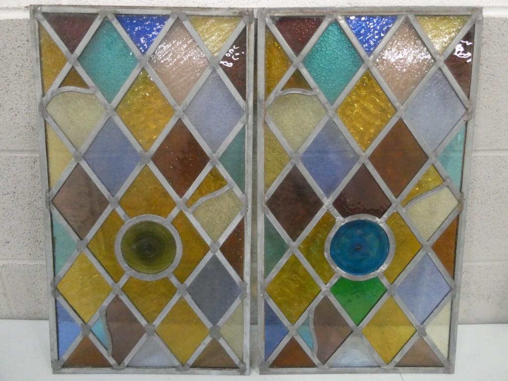 Pair of Stained Glass Windows (1 of 6)