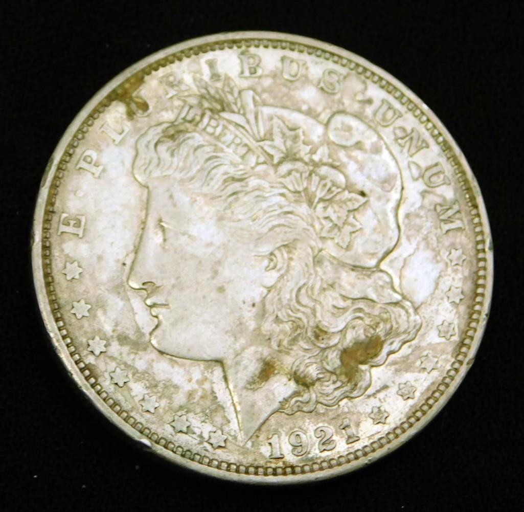 1921D Morgan Dollar 90% Silver (1 of 2)