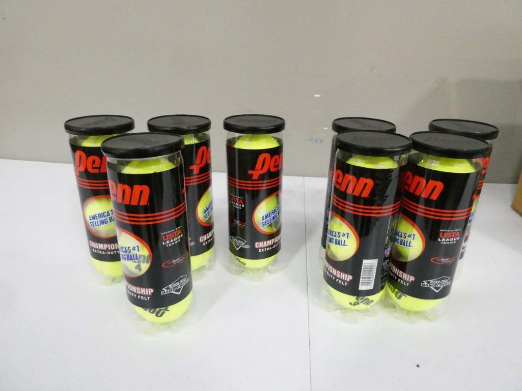 8 Unopened Containers of Penn Tennis Balls: 8 Unopened Containers of Penn Tennis Balls , Each container has 3 balls so 24 balls total