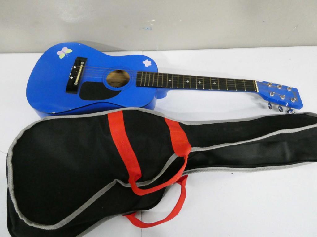 Lauren Small Blue Guitar with Case (1 of 6)