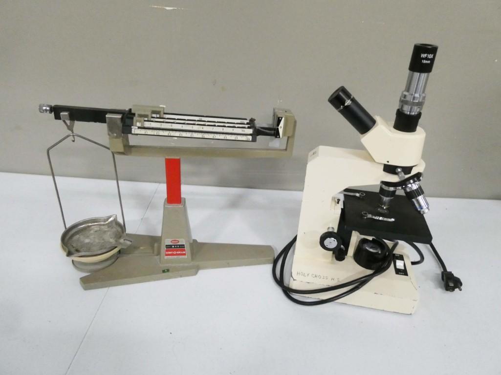 Triple Beam Balance Scale and a Microscope (1 of 5)