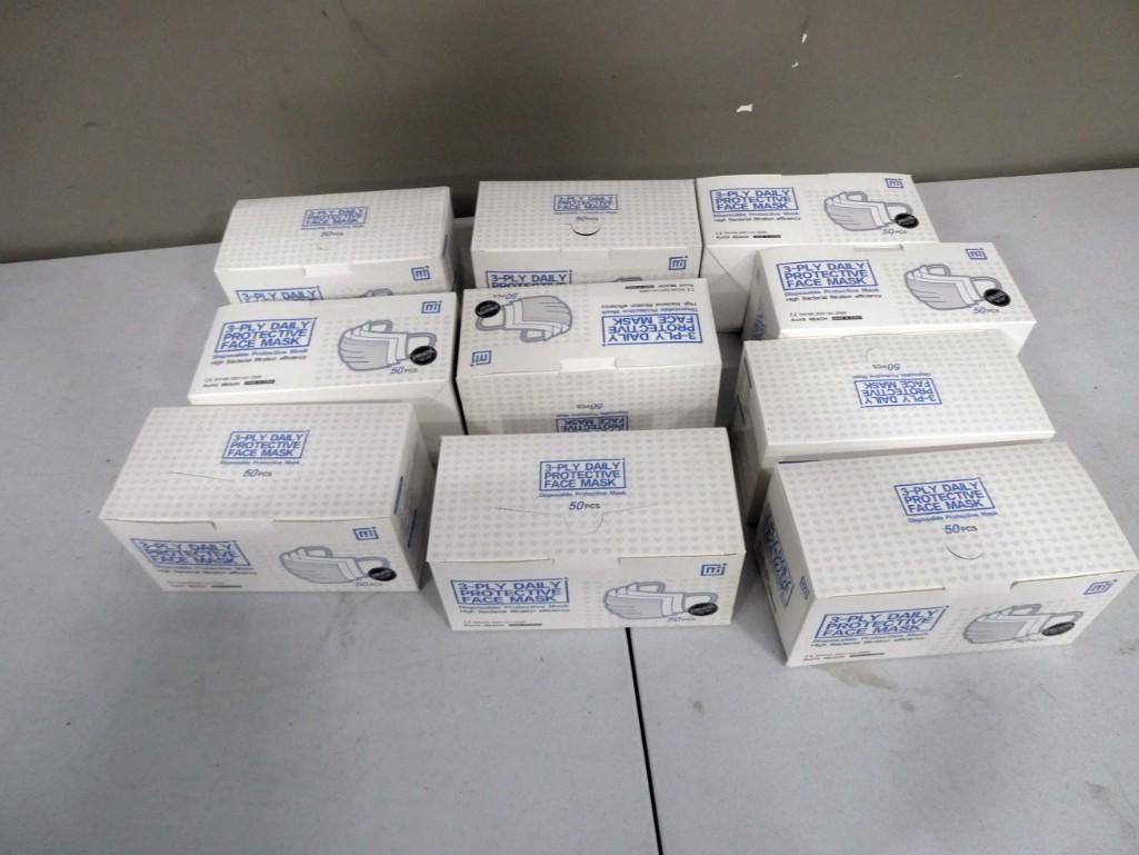 500 Total 3 Ply Face Masks (1 of 3)