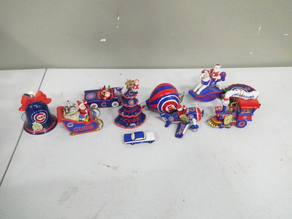 Lot of 9 Danbury Mint Chicago Cubs Christmas Ornaments (1 of 5)