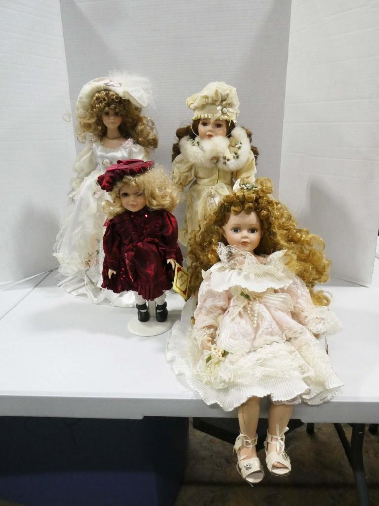 4 Porcelain Dolls (1 of 2)