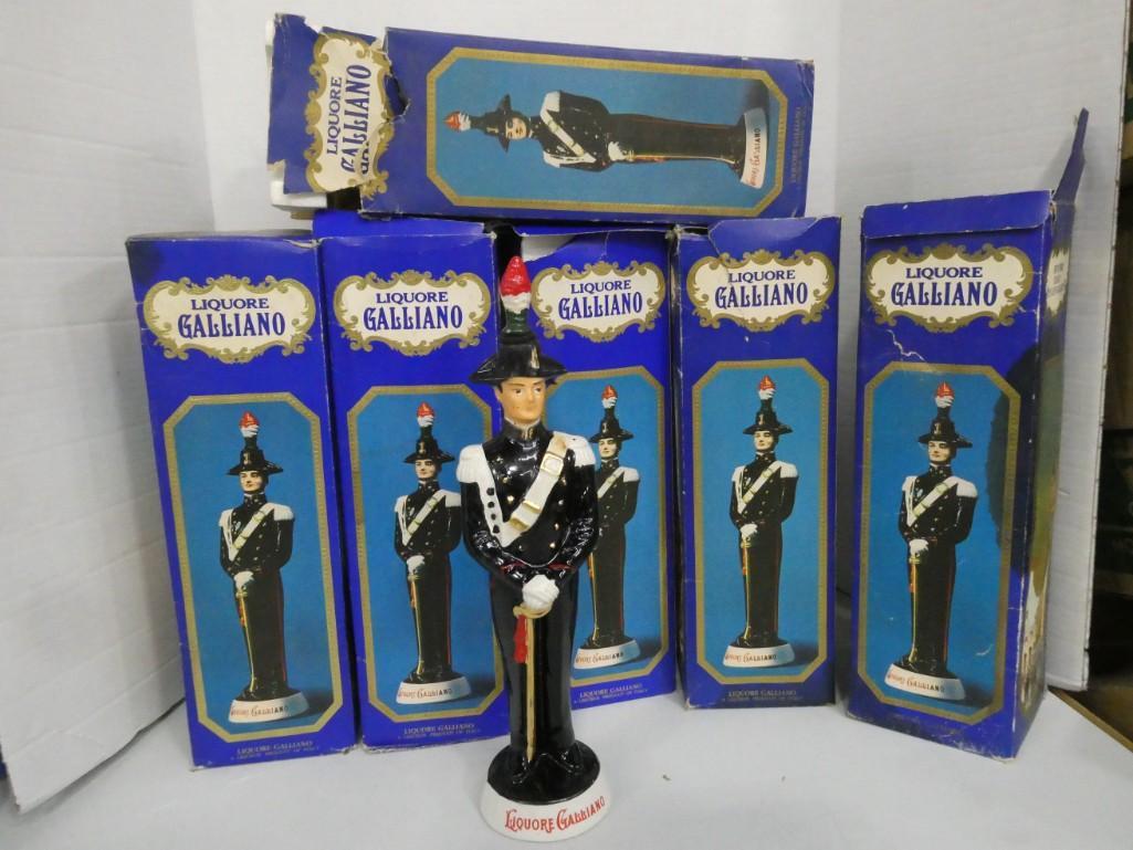6 Liquore Galliano Figural Decanters EMPTY (1 of 1)