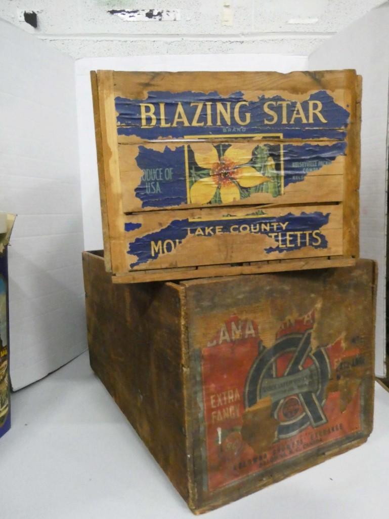 2 Vintage Wooden Crates (1 of 1)