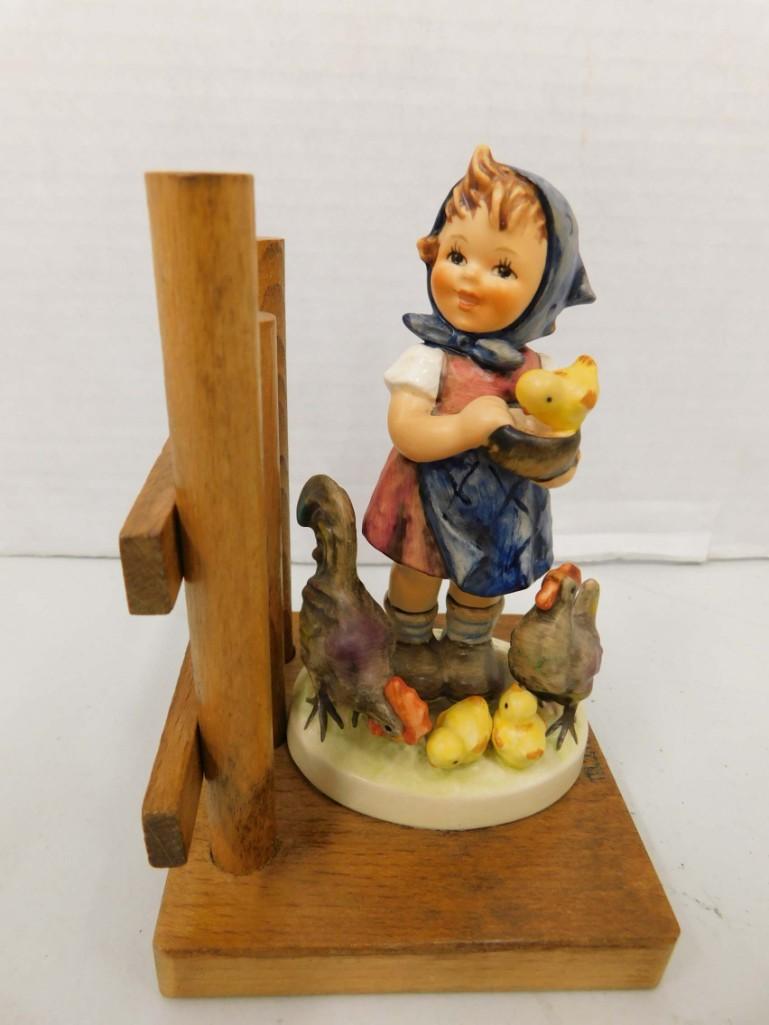 Goebel Hummel Feeding Time Figurine Girl with Chickens (1 of 4)