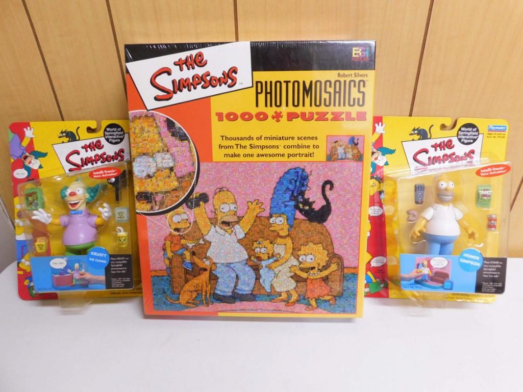New The Simpsons Collectibles incl 1000 pc Puzzle and Action Figures NIB (1 of 5)