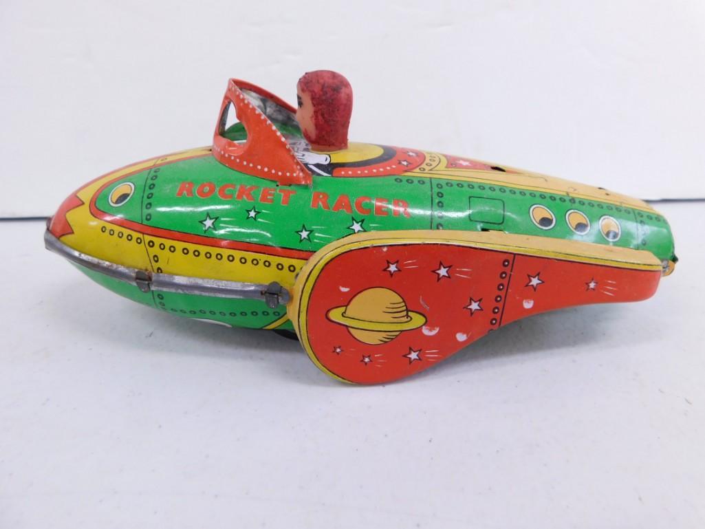 Vintage Tin Toy Rocket Racer Vintage Tin Toy Rocket Racer