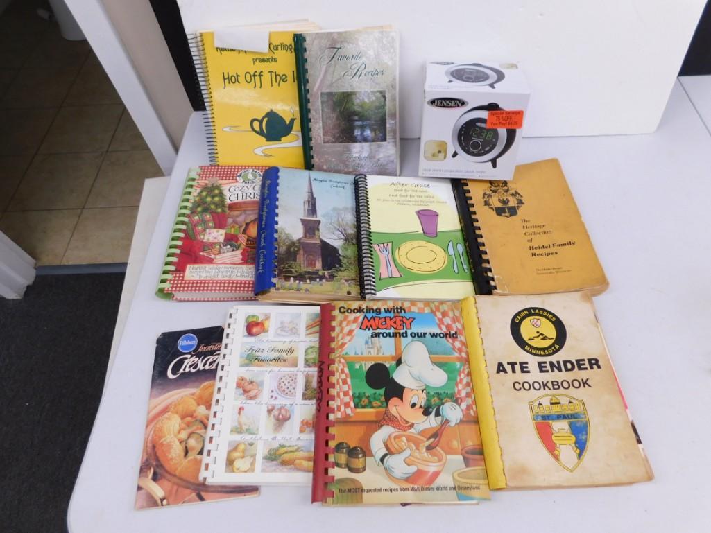 Lot of Cookbooks and an Alarm Clock (1 of 8)