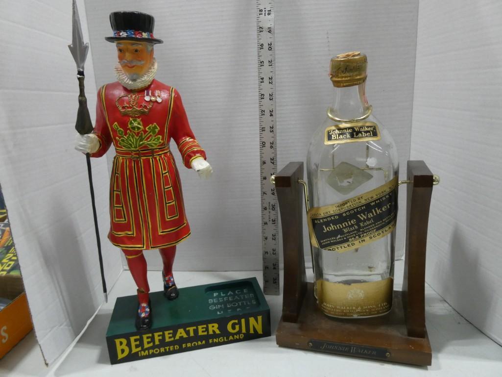 Bar Advertising Decor incl Beefeater Gin Display  and Johnny Walker Bottle Pourer (1 of 2)