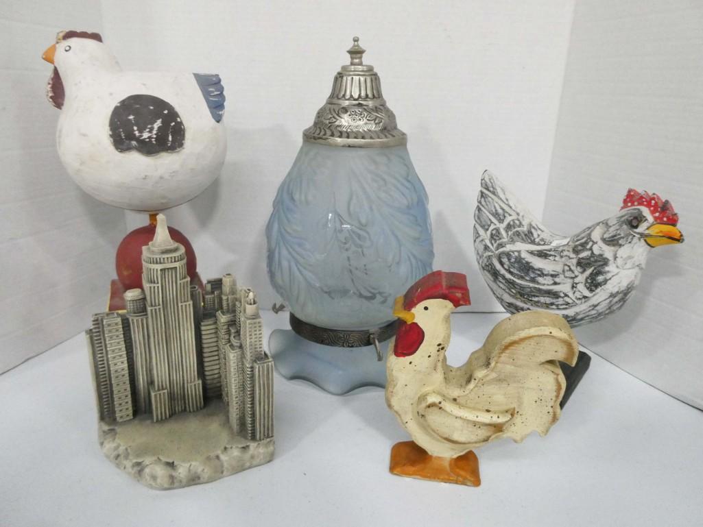 Home Decor incl Light Fixture , Chicken Collection , etc (1 of 1)