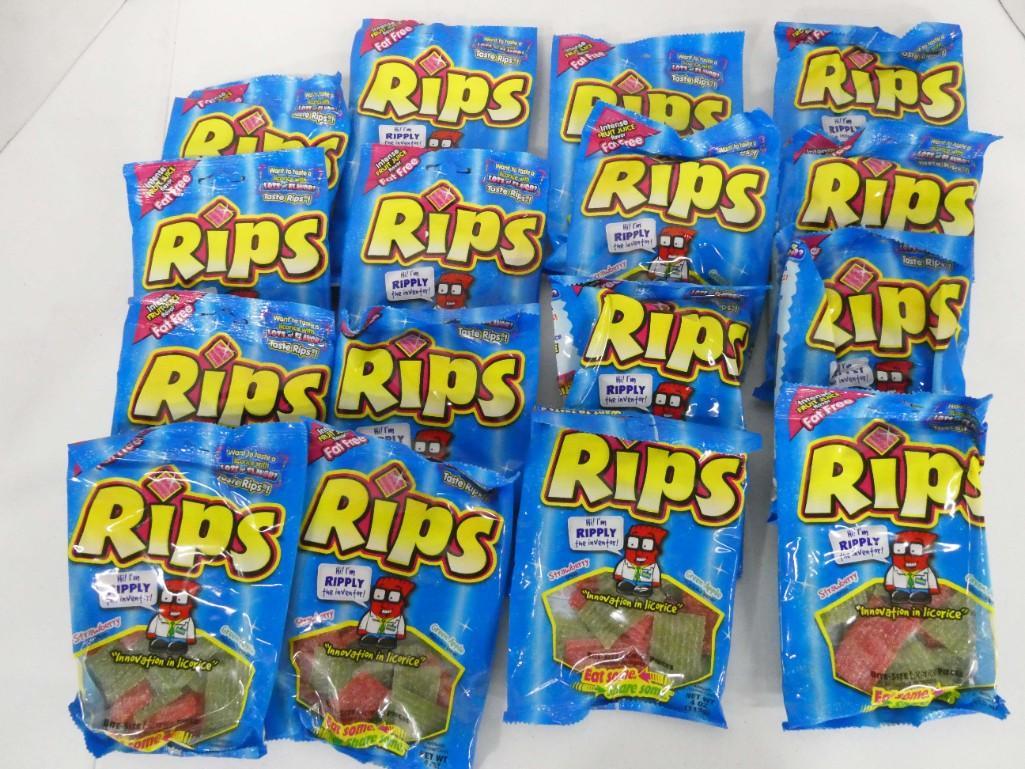 Lot of 16 Packs of Rips Gummi Candy .  Best by 2024 .  Each Pack is 4 oz (1 of 1)