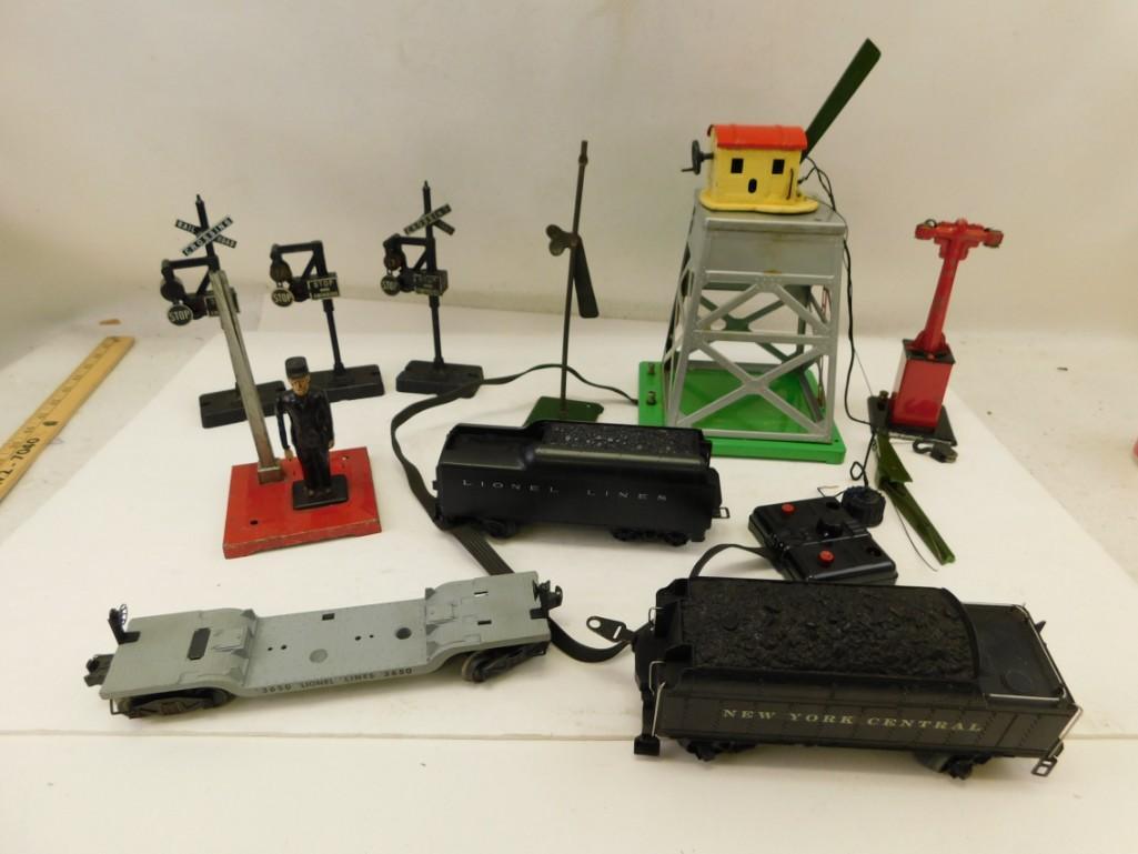 Lot of Lionel Train Cars and Accessories: Lot of Lionel Train Cars and Accessories for Model Railroads