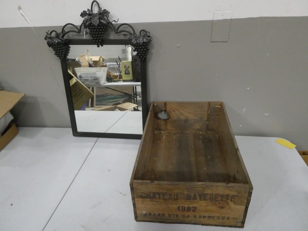 Wooden Crate Chateau Bayerette and Decor Mirror (1 of 3)