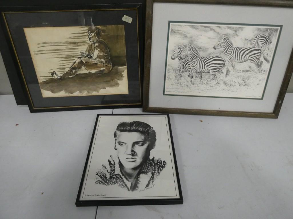 Lot of vintage Framed Art (1 of 4)
