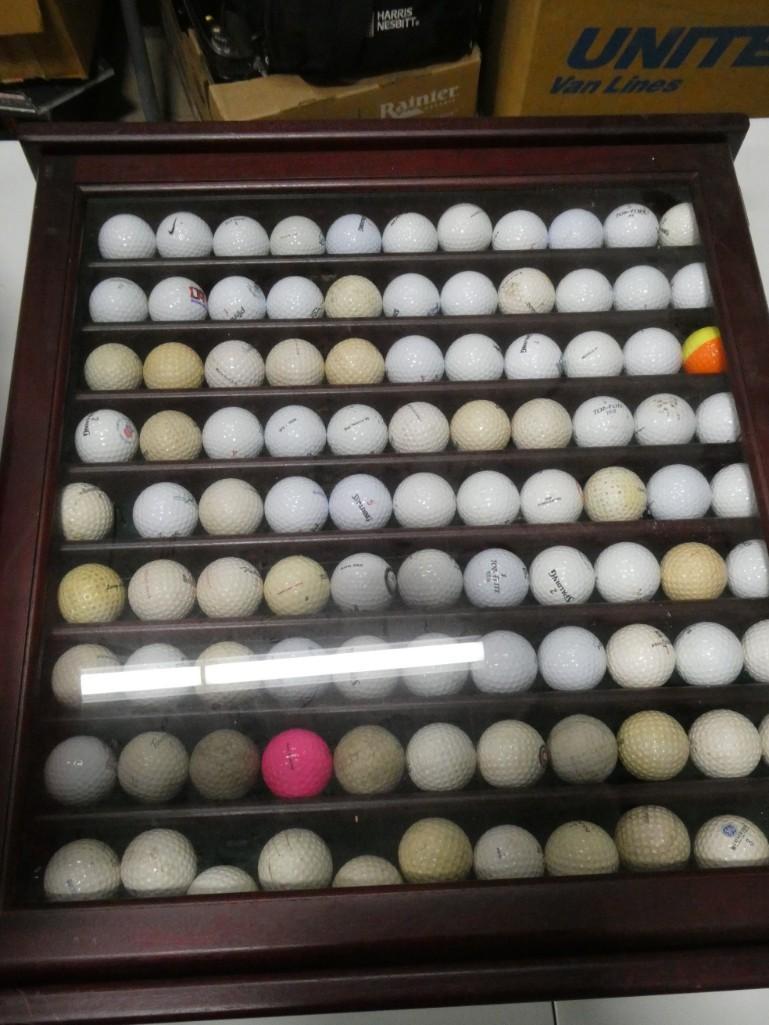 Golf Ball Display Case full of Golf Balls (1 of 1)