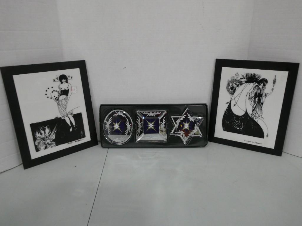 Aubrey Beardsley Prints and some Crystal (1 of 4)
