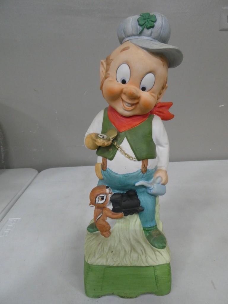 Mr Lucky Hoffman Musical Decanter Works: Vintage Mr Lucky Series Hoffman Bourbon Leprechaun Musical Decanter . Mr Lucky is dressed as a railroad or train engineer. Works but Mechanism is a little loose . EMPTY . Plays " I've been working on