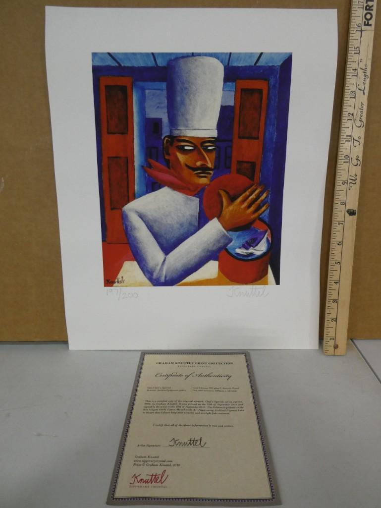 Graham Knuttel Lithograph "Chef's Special" 197/200 Pencil Signed and Numbered (1 of 3)