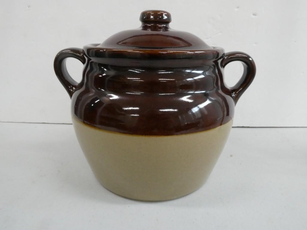 Vintage Western Pottery Stoneware Bean Pot (1 of 4)