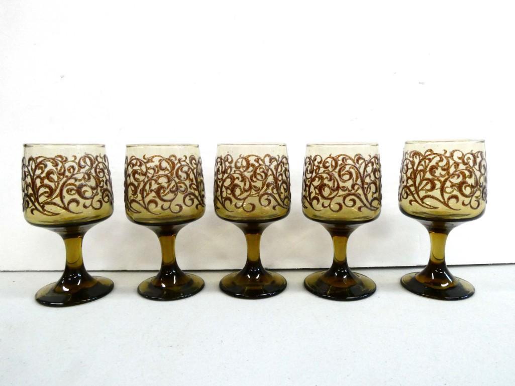 5 Vintage LIbbey Prado Wine Glasses Stemware: 5 Vintage LIbbey Prado Wine Glasses Stemware