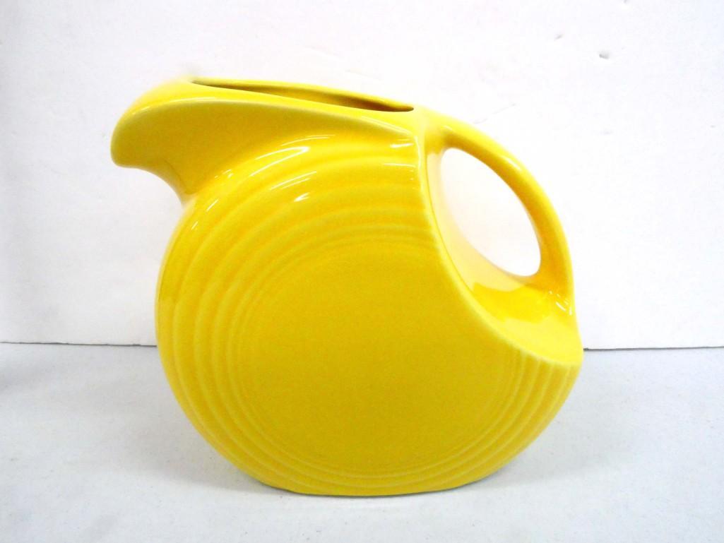 Fiesta Ware Yellow Disc Pitcher (1 of 4)