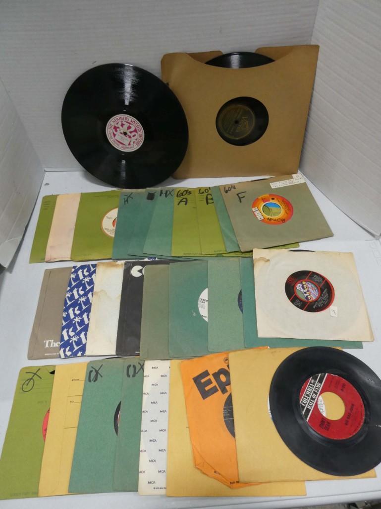 Lot of Vinyl Records Mostly 45 RPM incl Joan Jett , OMD , Michael Jackson, Scandal, Hot Butter, (1 of 1)