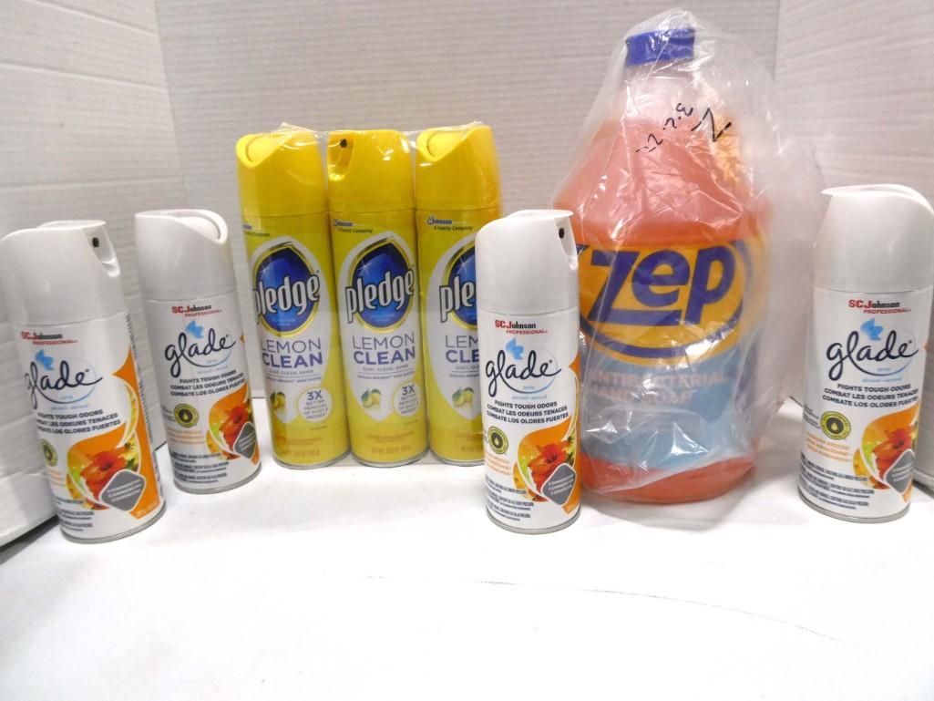 Lot of New Cleaning Supplies incl Zep Soap, Glade Scented Spray, Pledge (1 of 1)