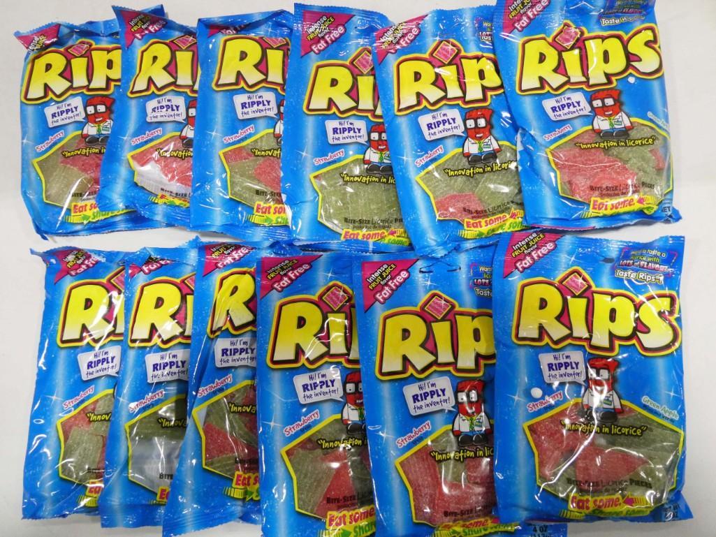 Lot of 12 Packs of Rips Gummi Candy . Best by 2024 . Each Pack is 4 oz: Lot of 12 Packs of Rips Gummi Candy . Best by 2024 . Each Pack is 4 oz