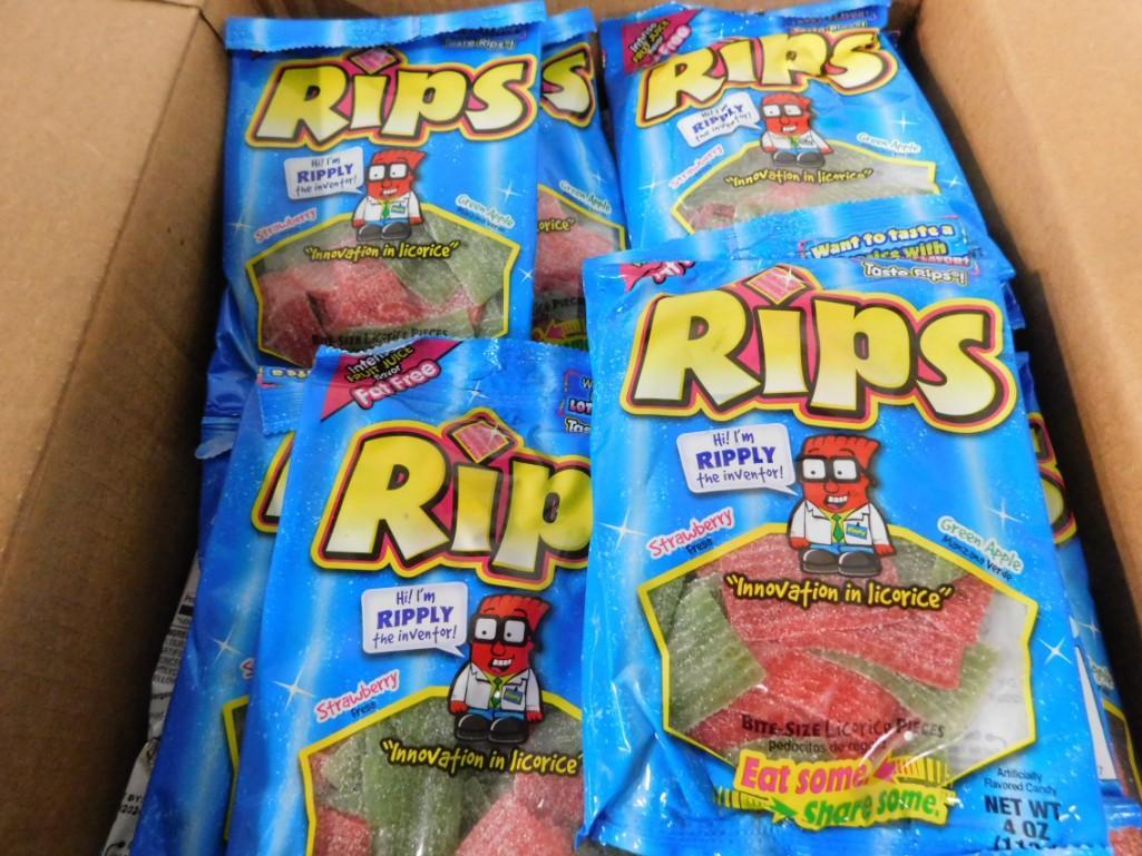Lot of approx 48 Packs of Rips Gummi Candy . Best by 2024 . Each Pack is 4 oz (1 of 3)