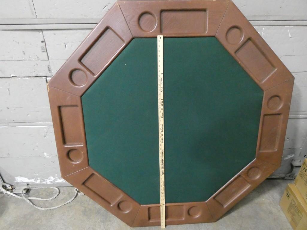 Poker Table Top Wood with Felt Middle (1 of 3)