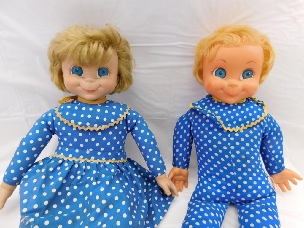 2 Mrs Beasley Dolls~1967 Mattel & Ashton Drake: 2 Mrs Beasley Dolls~1967 Mattel & Ashton Drake . 1967 Pull string talker, no talk. Missing skirt. 2000 Ashton Drake. No talk, needs batteries, untested