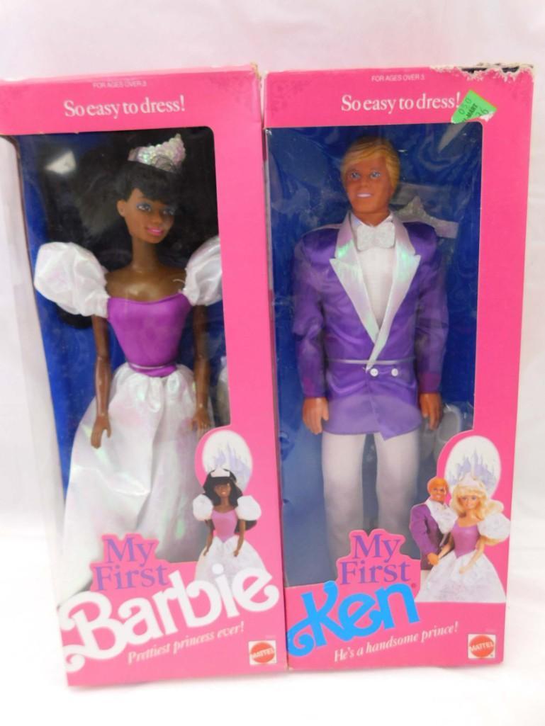 1989 My First Barbie & My First Ken dolls NIB: 1989 My First Barbie & My First Ken dolls New In Box . Items new in box, Ken box has damage