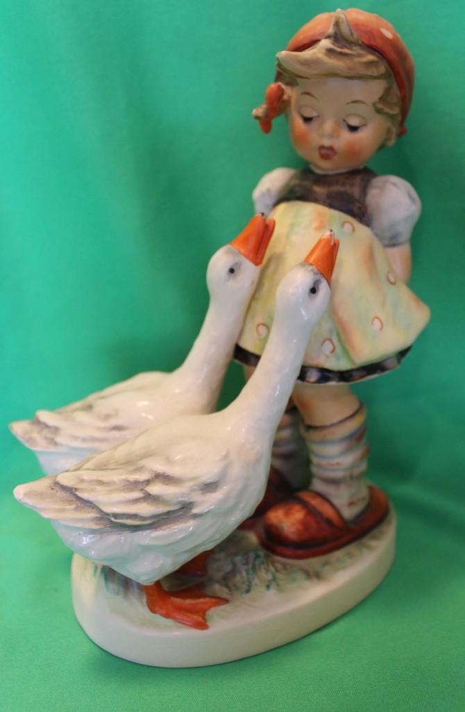 7.5" Goebel Hummel Goose Girl Figurine: 7.5" Goebel Hummel Goose Girl Figurine TMK 7 47/II Signed on the bottom