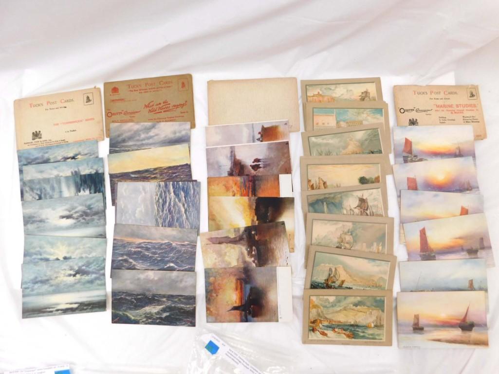Lot of Vintage Artist Postcards incl RC Schmidt What Are Wild Waves Saying Set of 6 (1 of 4)