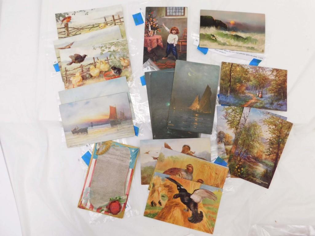 Lot of Vintage Artist Postcards incl A West Birds of a Feather (1 of 2)