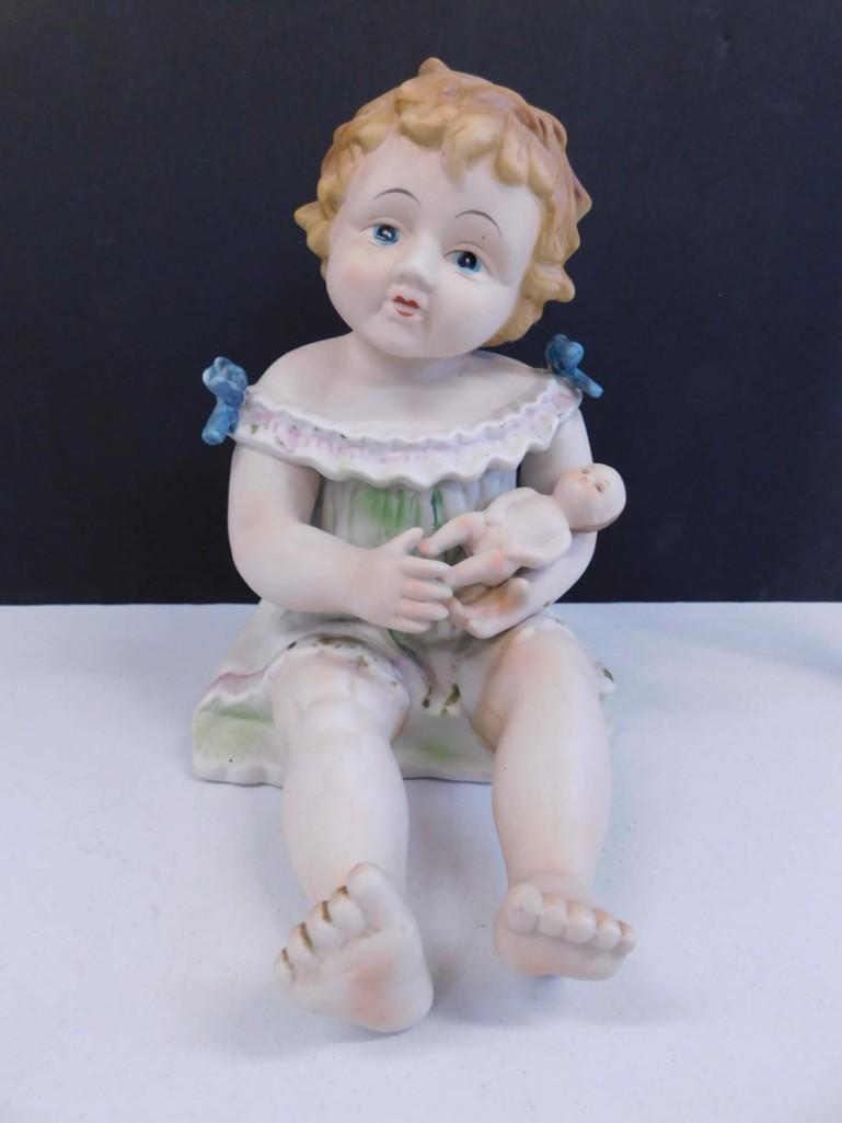 Large Porcelain Piano Baby: Large Porcelain Piano Baby . Approximately 12.5" tall