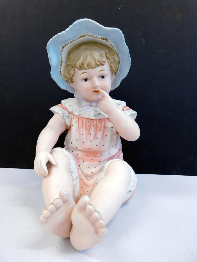 Large Piano Baby approx 12.5" Tall: Large Porcelain Piano Baby approx 12.5" Tall