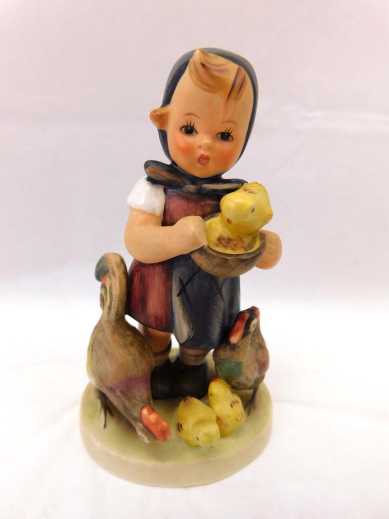 Goebel Hummel Feeding Time Figurine 4 3/8" Tall: Goebel Hummel Feeding Time Figurine 4 3/8" Tall , TMK 2