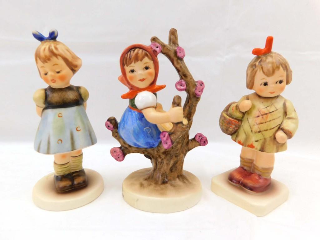 3 Goebel Hummel Figurines incl Two Hands One Treat, Apple Tree Girl, I Brought You a Gift (1 of 3)