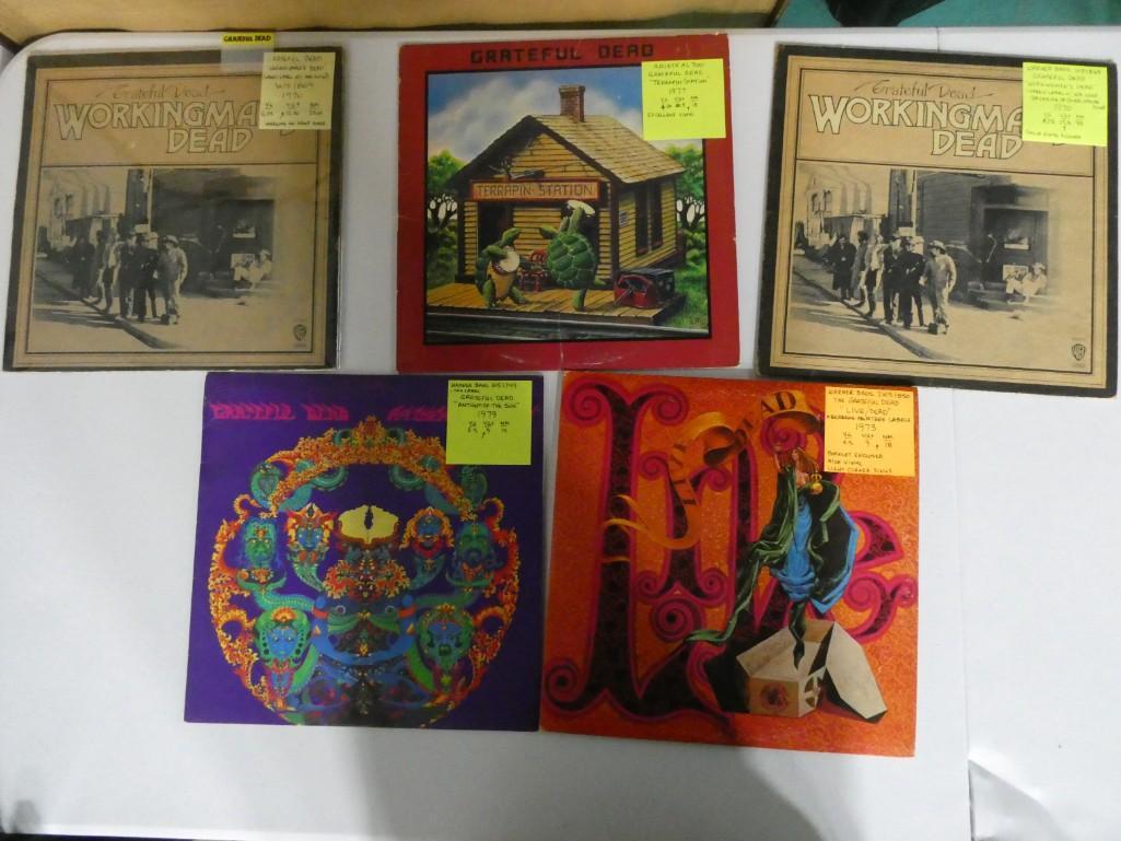 Lot of 5 Grateful Dead Vinyl LP Record Albums (1 of 2)