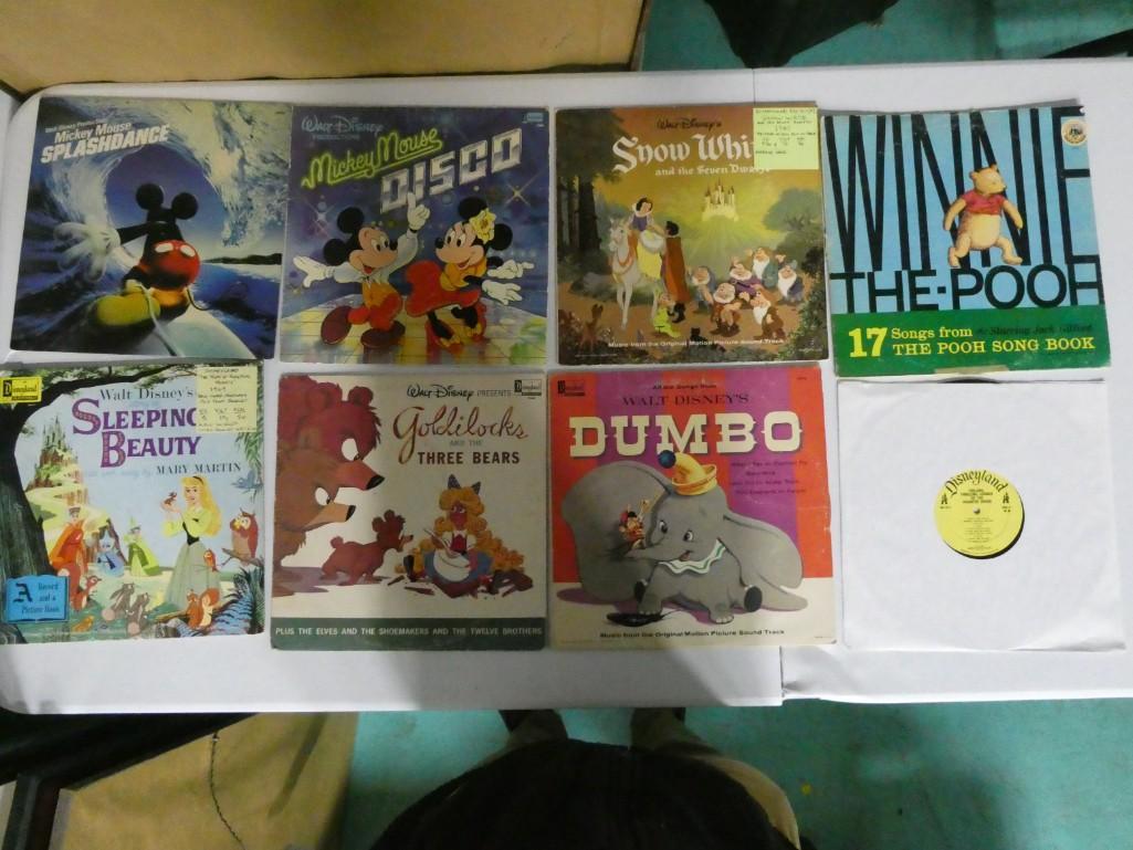 Lot of Children's Vinyl Record Albums including Walt Disney, Winnie The Poo (1 of 6)