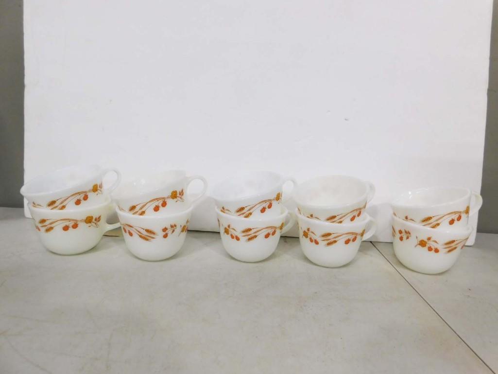 Set of 10 Vintage Pyrex Autumn Harvest Cups (1 of 3)