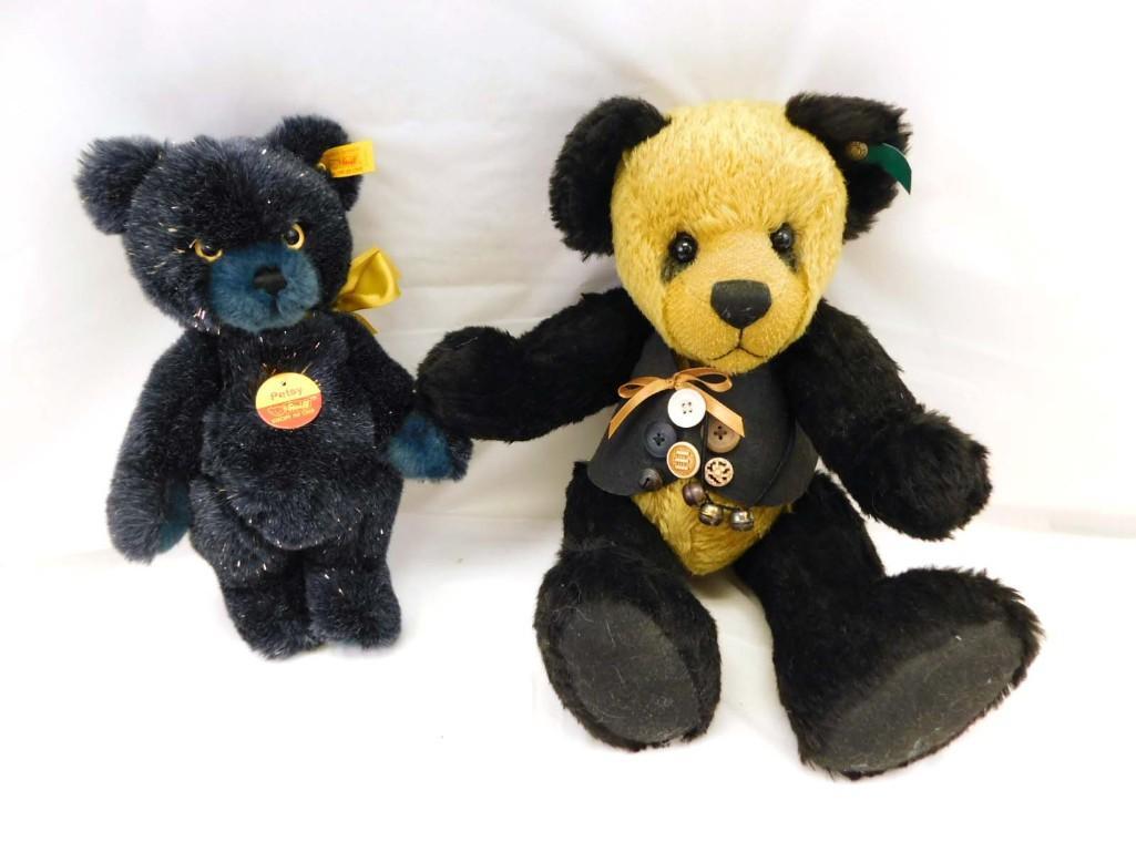 Steiff 10" Petsy Sparkle Teddy Bear & Bear Essential 15" Jointed mohair Teddy Bear Lot (1 of 10)