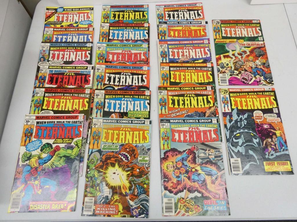 20 Marvel The Eternals Comics Issues 1-19 plus a King Size Annual (1 of 5)
