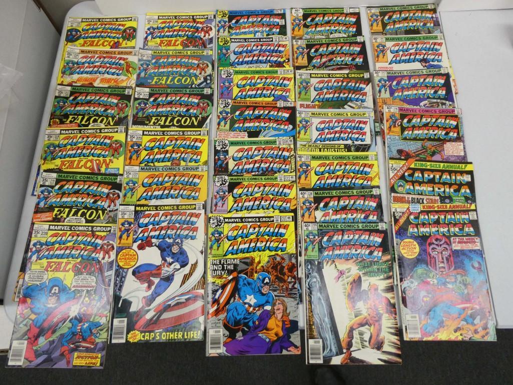 32 Captain America Comics 214-146 plus 2 King Size Annuals Comic Books (1 of 3)
